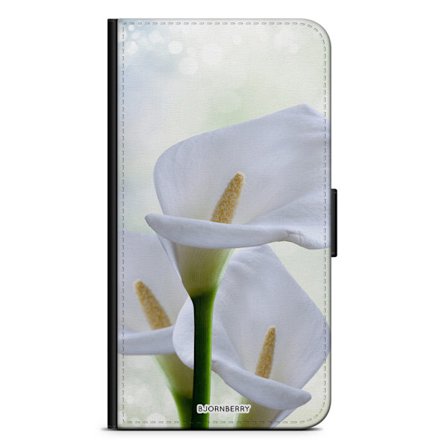 Bjornberry Plånboksfodral iPhone 8 Plus - Vit Blomma