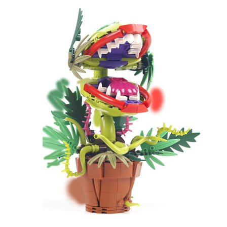 322 kpl Kauhuja Audrey The 2 Piranha Plant Kannibaalikukka Rakennuslelut Malli, Ainutlaatuiset Kannibaalikukat Hirviö Joulu DIY Sisustus, 6+