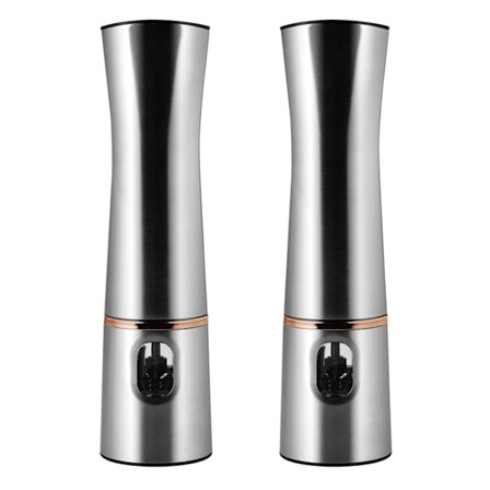 Elektrisk krydderkvern, med LED-lys og oppladbart batteri, ideell for både hjemme- og profesjonell bruk (Rose Gold & Rustfritt stål)