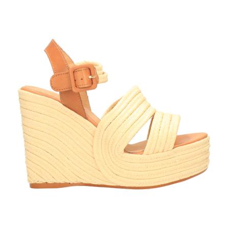 Castañer, Sandals Beige, Dames, Maat:40 EU,leer,gevlochten