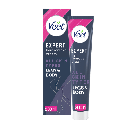 Veet Expert Hårborttagningskräm För Ben & Kropp Hårborttagning Unisex 200 ML
