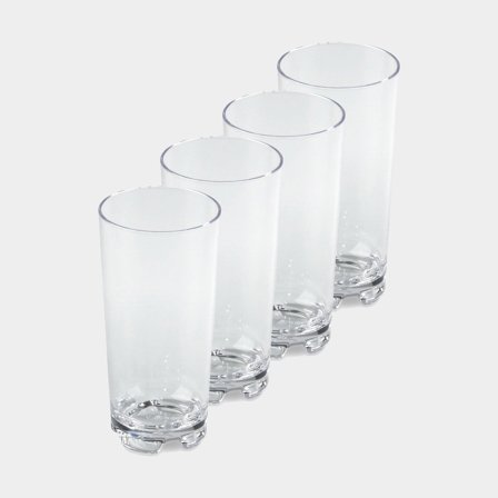 Shotglas i plast Nordiska Plast Crystal, glasklar, 6 cl, 4-pack