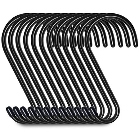 12 stk. 15 cm S-kroge, garderobskroge, ophængningskroge, tøjophæng