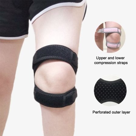 IC Patellar Knestøtte for smertelindring i kneet, stabiliserende kne Black