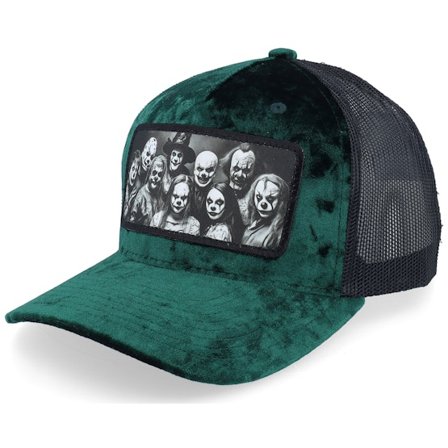 Scenes - Grønn trucker Caps - Family Horror Ii Velvet Green/Black A-Frame Trucker @ Hatstore