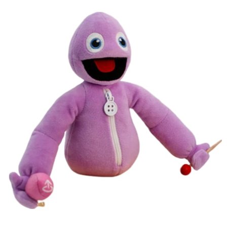 Interaktiv Yeeps Gjem og Søk Kosedyr Myk Plysjdukke, Beste Gave til Barn & Voksne, Jule- & Bursdagsgave Lilla