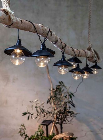 Lysslynge Globe shade solcelle 10 lys