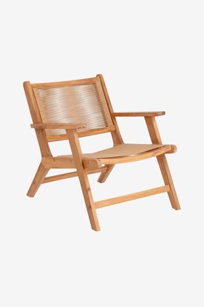 Kave Home - Stol med armlæn Geralda - Brun - Spisestole - Fra Homeroom