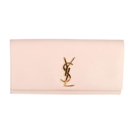 Saint Laurent Vintage, Pre-owned Clutches Roze, Dames, Maat:ONE Size,leer