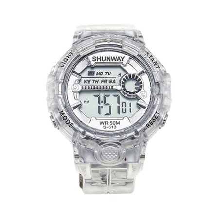 Digitalur Sports Elektronisk Armbåndsur SØLV