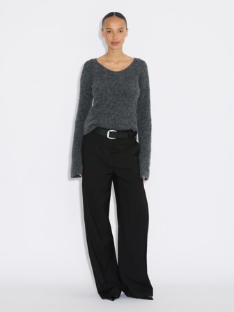 Holzweiler Fure Fluffy Sweater - Dk. Grey - Women's - XS