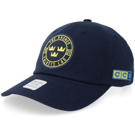 CCM - Blå unconstructed Keps - Sweden Flag Team Baseball Navy Dad Cap @ Hatstore