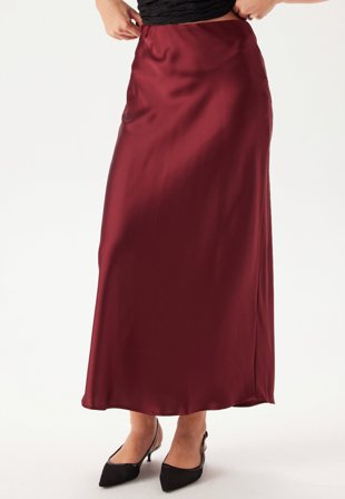 Object Collectors Item - Objsateen Mw Ancle Skirt - Cabernet
