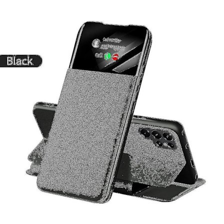 Nytt 2023 Smart Fönster Vy Läder Flip Telefonfodral Kompatibel Samsung Galaxy S23 Ultra/ S23+/ S23 Sh