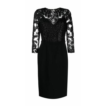 Moschino, Cady stretch dress Zwart, Dames, Maat:S