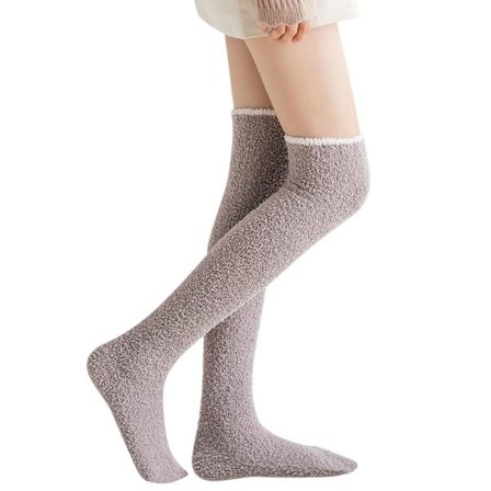 Over Knee Sokker Høye Fuzzy Sokker LETT KAFFE