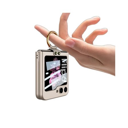 Samsung Galaxy Z Flip 6 mobiltelefondeksel ring sammenleggbart kreativt skall film integrert ultratynt Flip 6