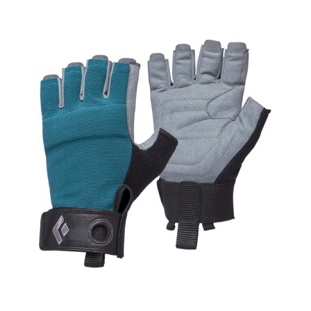 Black Diamond Women's Crag Half-Finger Gloves Women hiking gloves Blue S