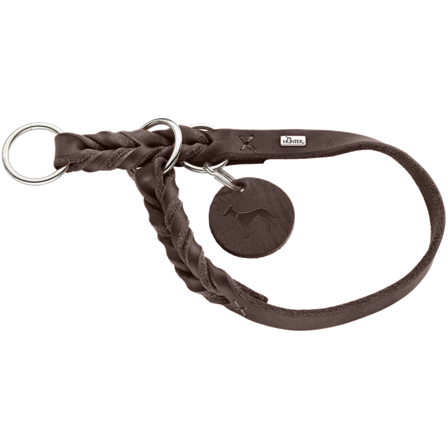 Hunter - Dog Collar Training Solid Education Half Choke Brown L Hals 50-55 cm - Hund - Halsbånd - ZOO.no