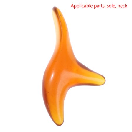 Amber Resin Wax Triangel Foot Feet Massager Gua Sha Akupunktur