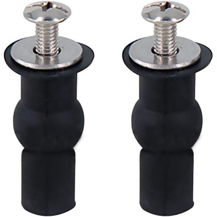 2 stk Toalettsete Festemidler Hengsler Blind Hengsler Festemiddel Hull Strekk Gummi Skrue Passer Alle Toaletter (18mm)