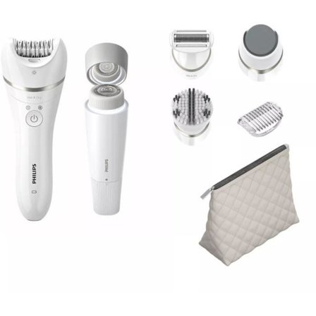 Elektrisk epilator - Philips - BRE770/92 - 9 tillbehör - 2 hastigheter - Tvättbart huvud