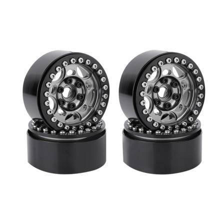 4st Fälgnav 1,9" Beadlock Hjul Svart