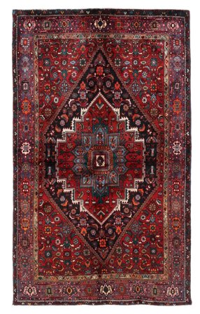 Hand Knotted Persian Hamadan Rug 135X227 Black/Dark Red