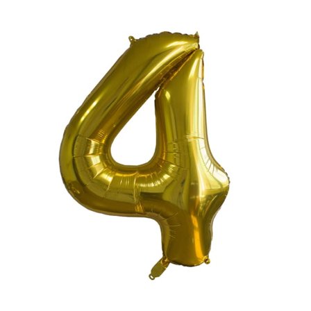 Design House 95 Folieballong guld - 4 Partytillbehör Unisex 86