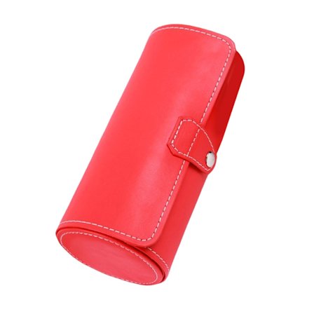 Bärbara klockförvaringsfodral i PU-läder för män, eleganta handvävda designer