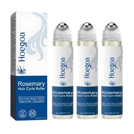 Rosemary Hair Growth Serum Roll On 30 ml - DHT-blokkerende hodebunnsserum øker oksygentilførselen, reduserer hårtap | Paraben-/sulfatfri | Kvinner og 