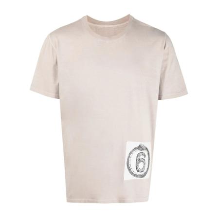 MM6 Maison Margiela Straight FIT T-Shirt Greige inbo, unisex T-shirts
