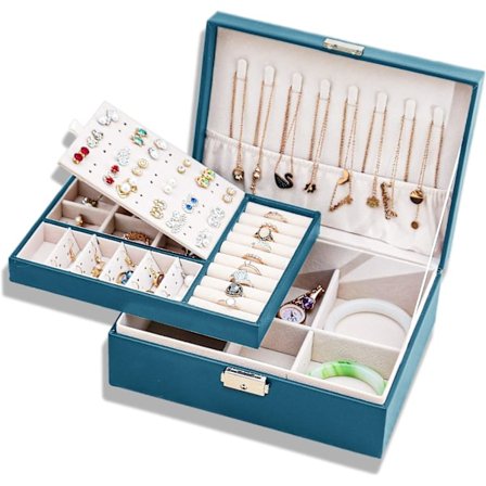 Naisten korurasia, matkalukittava nahkainen korurasia 2