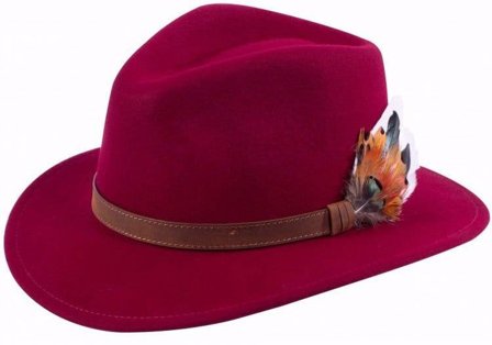 Alan Paine Richmond Felt Hat Wine - Hatter