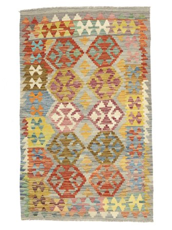Oriental Kilim Afghan Old Style Rug 98X155 Orange/Brown Wool, Afghanistan