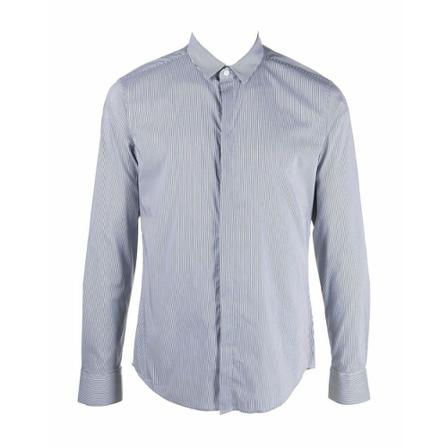 Emporio Armani, Formal Shirts Grijs, Heren, Maat:L,Katoen,print