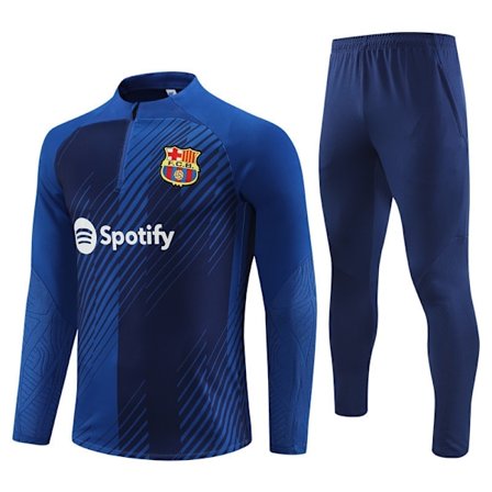 Sesong 2324 Barcelona Royal M Arsenal langermet halv treningsdress voksen fotballdrakt treningsdress langermet dress blå-1-Xin blue-1-XM1-