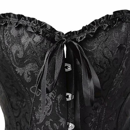 exiga kvinnor Bustier Korsett Blommig snörning Korsett Topp benad waist trainer Underkläder Overbust Korsetter Body haper Plus ize, brun