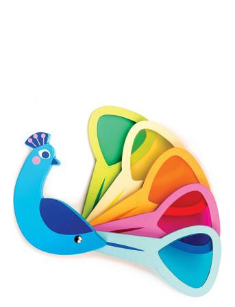 Peacock Colours Toys Baby Toys Educational Toys Educational Games Multi/mønstret Tender Leaf*Betinget Tilbud