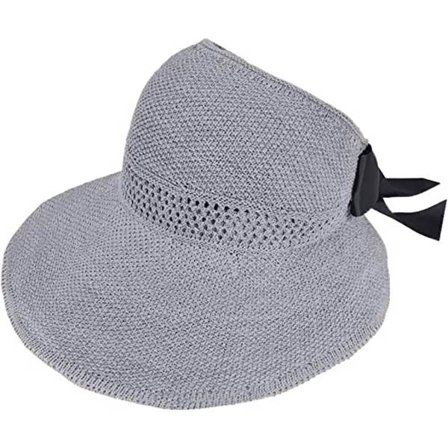 Kvinners strå solhatt solhatt strand caps visors pannebånd lue G