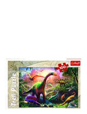 Trefl 100 Bit Dinosaurs' Land Patterned Trefl