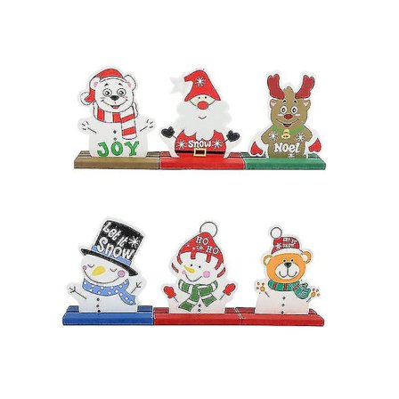 Julebordsdekorationer i træ, Nisse Snemand Bordsskilt Julebordsskulptur til Bordcenter Dekorationer Jul Vinterfest Dekoration