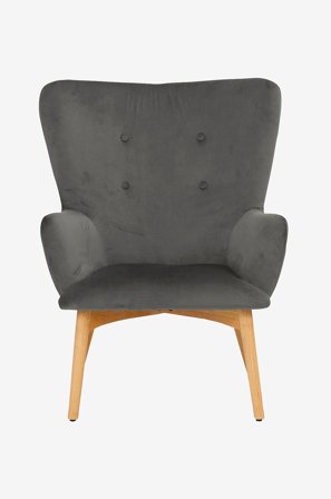 Loft24 - Nojatuoli ja rahi New York - Harmaa - Nojatuolit - - Homeroom