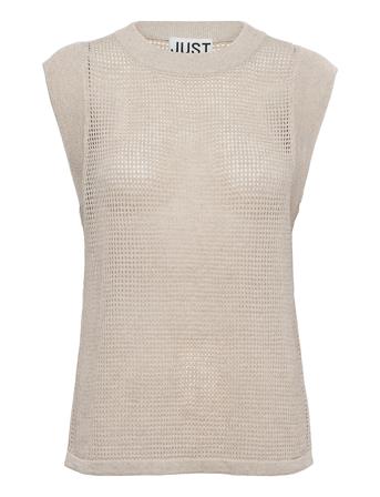 Omaha Knit Top Cream Just Female
