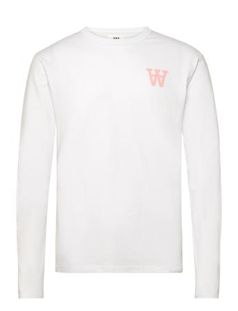 Mel Tirewall Ls T-Shirt Gots White Double A By Wood Wood