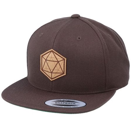 Gamerz - Brun snapback Keps - D20 3D Patch Brown Snapback @ Hatstore