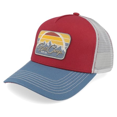 Barts - Rouge trucker Casquette - Nelsonsz Cap Dark Red A-Frame Trucker @ Hatstore