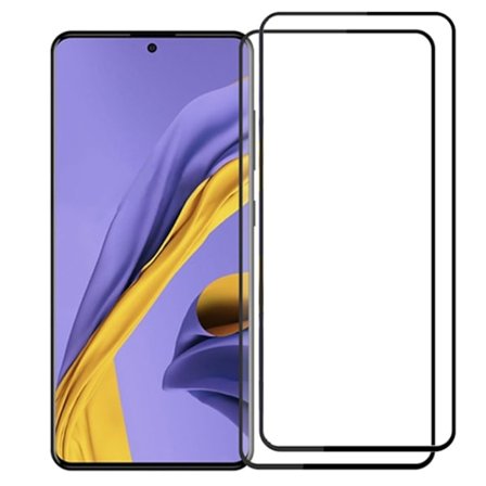 2 stk AMORUS ekstra stærk skærmbeskyttelse af glas til Samsung Galaxy A71