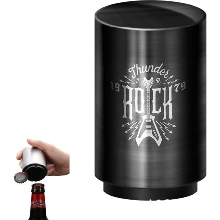Automatisk ølflaskeåbner Ølflaskeåbner Magnetisk flaskeåbner Rustfrit stål Ølflaskeåbner Original nyttig gave til mænd (Rock)