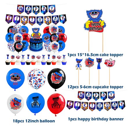 Poppy Playtime Party Supply Cartoon Game Printed Birthday Party Dekoration